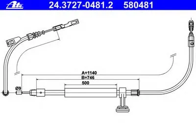 Трос, стояночная тормозная система ATE купить