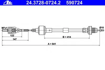 Тросик сцепления ATE купить