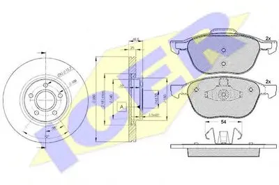 Комплект тормозов, дисковый тормозной механизм ICER купить