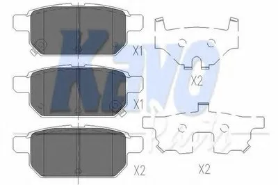 Комплект тормозных колодок, дисковый тормоз KAVO PARTS купить