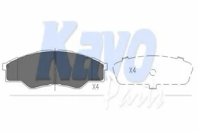 Комплект тормозных колодок, дисковый тормоз KAVO PARTS купить