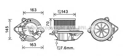 Электродвигатель, вентиляция салона AVA QUALITY COOLING купить