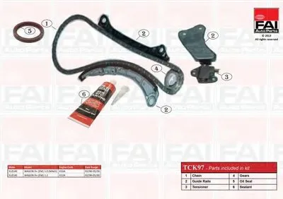 Комплект цепи привода распредвала FAI AutoParts купить