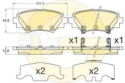 Комплект тормозных колодок, дисковый тормоз GIRLING купить