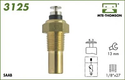 Датчик, температура охлаждающей жидкости; Датчик, температура охлаждающей жидкости; Датчик, температура охлаждающей жидкости MTE-THOMSON купить