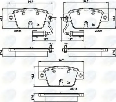 Комплект тормозных колодок, дисковый тормоз Comline COMLINE купить