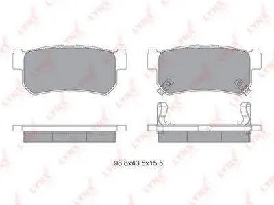 Комплект тормозных колодок, дисковый тормоз LYNXauto купить
