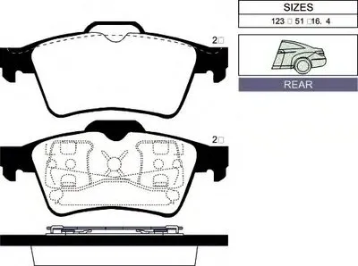 Комплект тормозных колодок, дисковый тормоз Rear brake pads for FORD/MAZDA/NISSAN/RENAULT/SAAB/OPEL GOODWILL купить