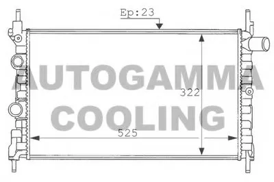 Радиатор, охлаждение двигателя AUTOGAMMA купить