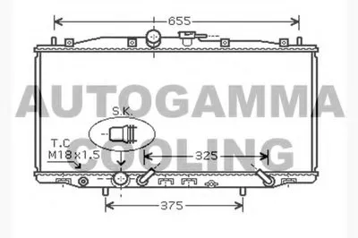 Радиатор, охлаждение двигателя AUTOGAMMA купить