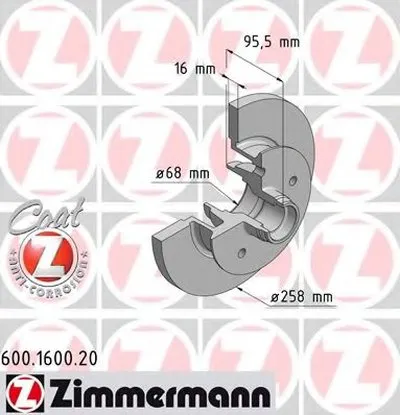Тормозной диск COAT Z ZIMMERMANN купить