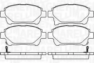 Комплект тормозных колодок, дисковый тормоз MAGNETI MARELLI купить