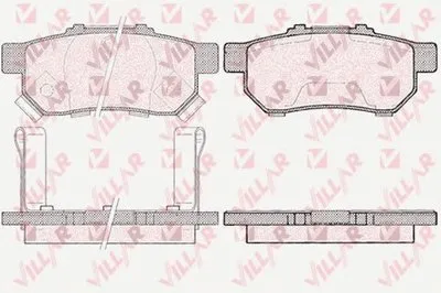 Комплект тормозных колодок, дисковый тормоз VILLAR купить