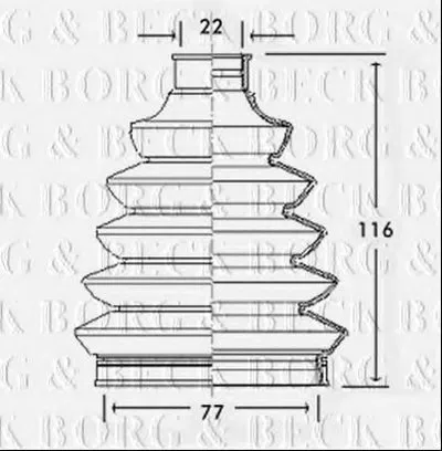 Пыльник, приводной вал BORG & BECK купить