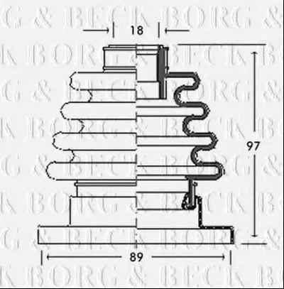 Пыльник, приводной вал BORG & BECK купить