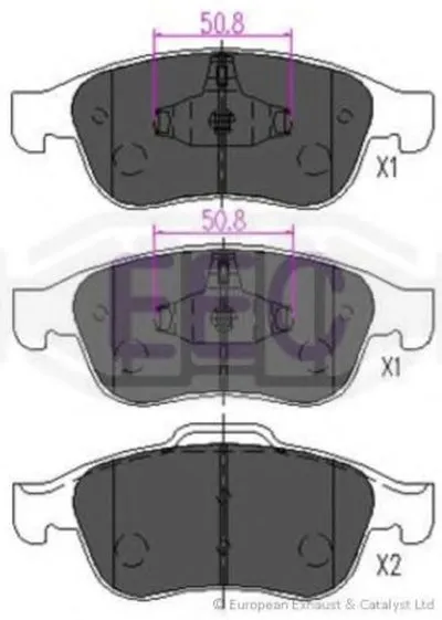 Комплект тормозных колодок, дисковый тормоз EEC купить