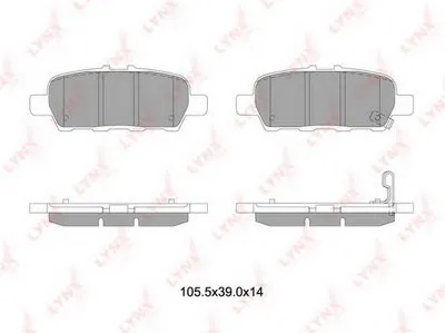 Комплект тормозных колодок, дисковый тормоз LYNXauto купить