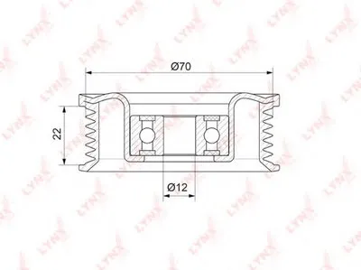 Паразитный / ведущий ролик, поликлиновой ремень LYNXauto купить