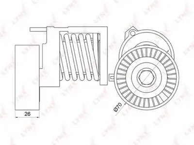 Натяжитель ремня, клиновой зубча LYNXauto купить