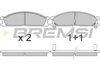 Комплект тормозных колодок, дисковый тормоз BREMSI купить