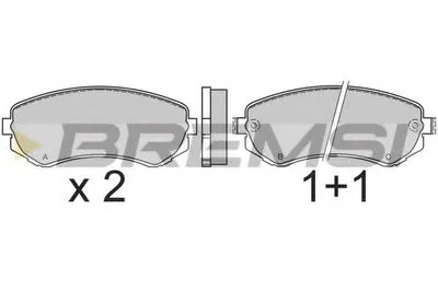 Комплект тормозных колодок, дисковый тормоз BREMSI купить