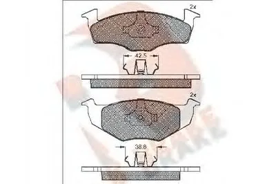 Комплект тормозных колодок, дисковый тормоз R BRAKE купить