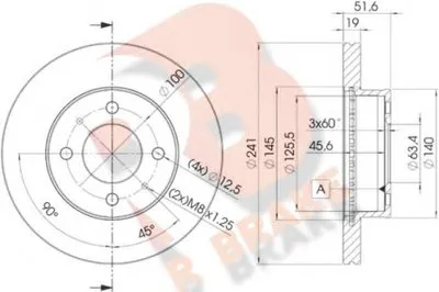 Тормозной диск R BRAKE купить