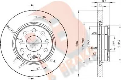 Тормозной диск R BRAKE купить