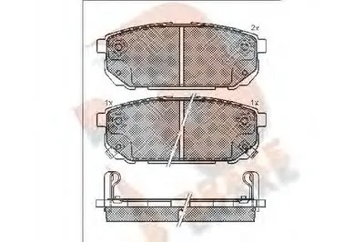 Комплект тормозных колодок, дисковый тормоз R BRAKE купить