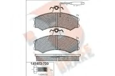 Комплект тормозных колодок, дисковый тормоз R BRAKE купить