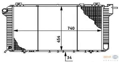Радиатор, охлаждение двигателя BEHR HELLA SERVICE HELLA купить