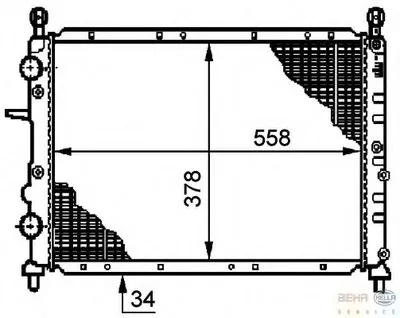 Радиатор, охлаждение двигателя BEHR HELLA SERVICE HELLA купить