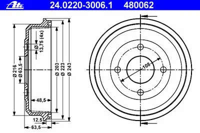 Тормозной барабан ATE купить