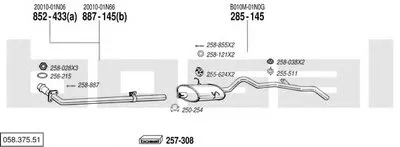 Система выпуска ОГ BOSAL купить