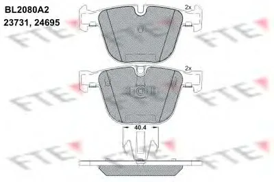 Комплект тормозных колодок, дисковый тормоз FTE купить