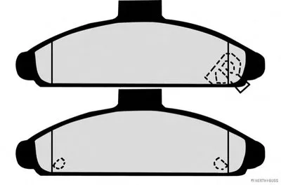 Комплект тормозных колодок, дисковый тормоз HERTH+BUSS JAKOPARTS купить