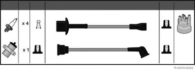 Комплект проводов зажигания HERTH+BUSS JAKOPARTS купить