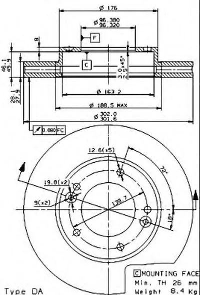 Тормозной диск COATED DISC LINE BREMBO купить
