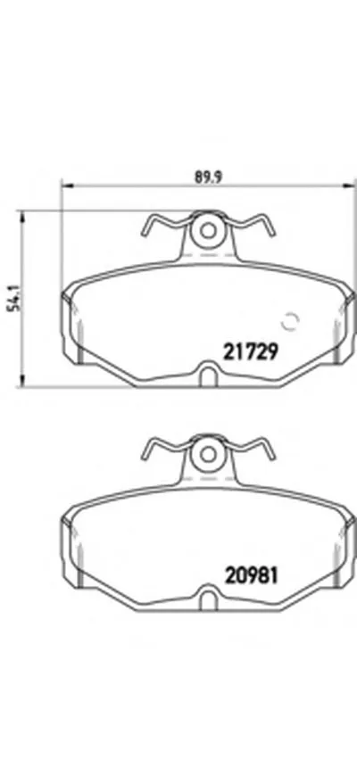 Комплект тормозных колодок, дисковый тормоз BREMBO купить