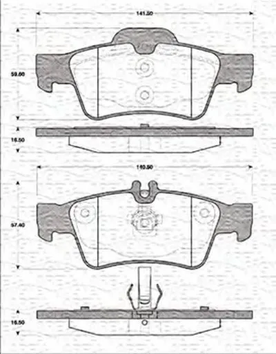 Комплект тормозных колодок, дисковый тормоз MAGNETI MARELLI купить