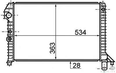 Радиатор, охлаждение двигателя BEHR HELLA SERVICE купить