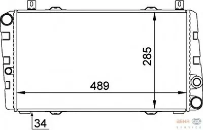 Радиатор, охлаждение двигателя BEHR HELLA SERVICE купить