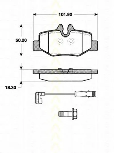 Комплект тормозных колодок, дисковый тормоз TRISCAN купить