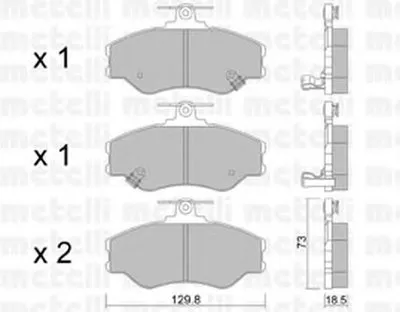Комплект тормозных колодок, дисковый тормоз METELLI купить