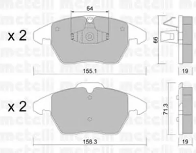 Комплект тормозных колодок, дисковый тормоз METELLI купить