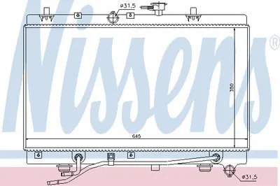 Радиатор, охлаждение двигателя NISSENS купить