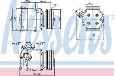Компрессор, кондиционер NISSENS купить