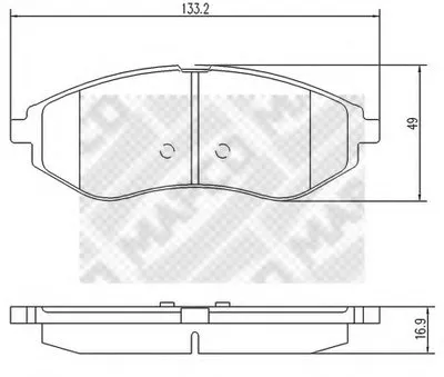Комплект тормозных колодок, дисковый тормоз MAPCO купить