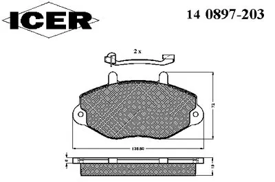 Комплект тормозных колодок, дисковый тормоз ICER купить