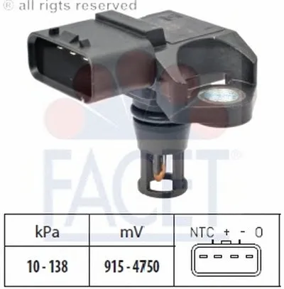 Датчик давления воздуха, высотный корректор; Датчик, давление во впускном газопроводе FACET купить